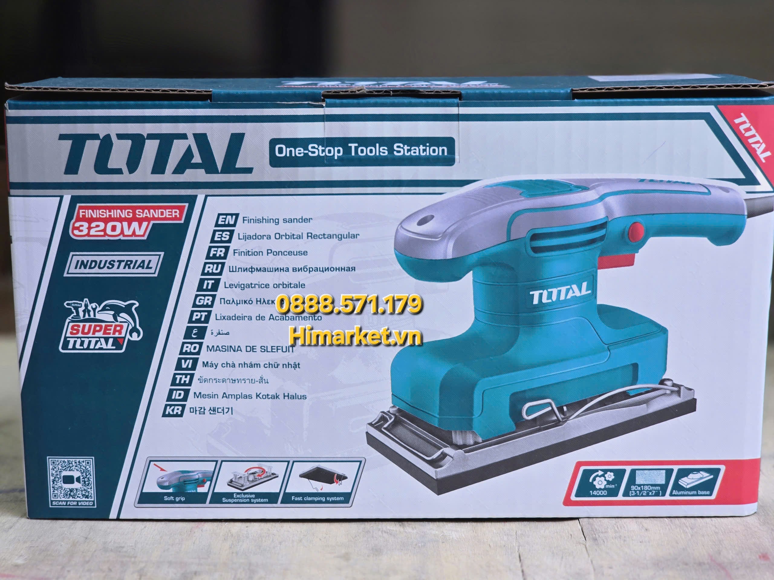 Máy Chà Nhám Chữ Nhật Total TF1301836