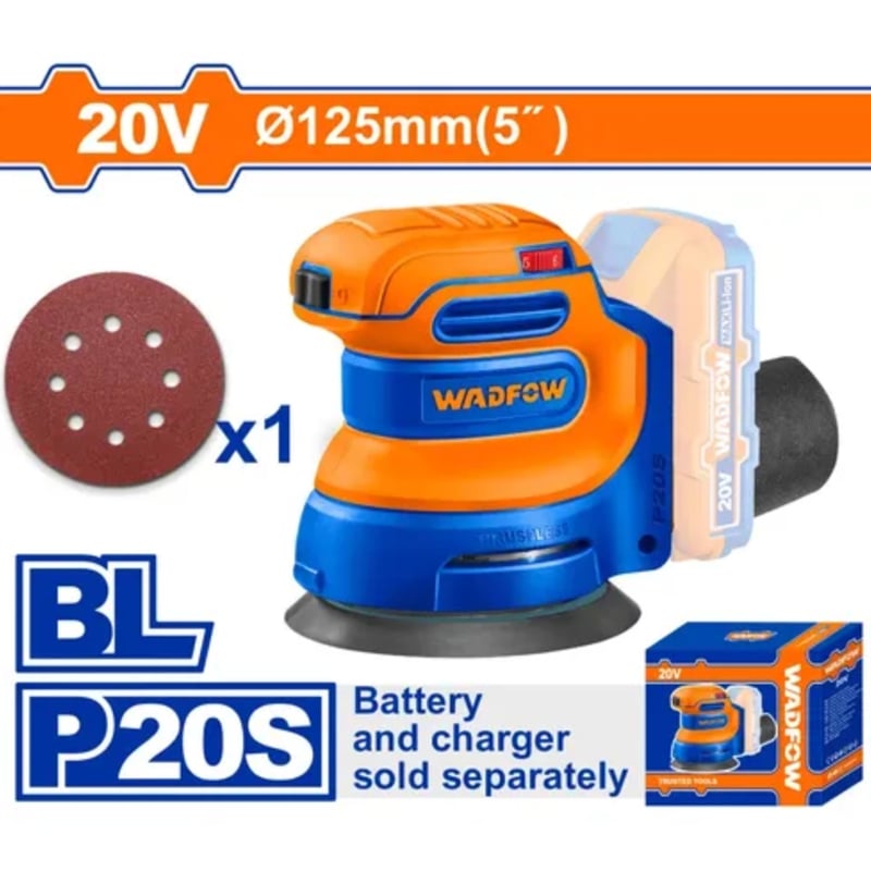 Máy chà nhám tròn dùng pin 20V Wadfow WRAP5030