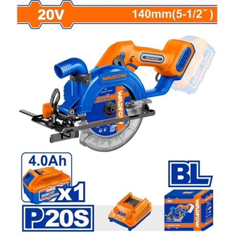 Máy cưa đĩa dùng pin 20V Wadfow WLWP5633