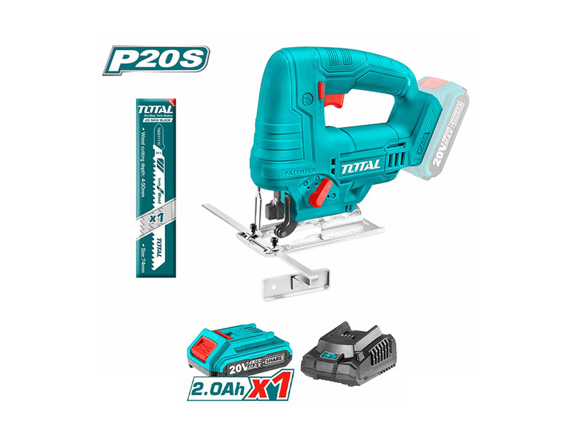 Máy cưa lọng dùng pin Lithium 20V Total TJSLI65081 kèm 1 pin 2.0Ah và sạc