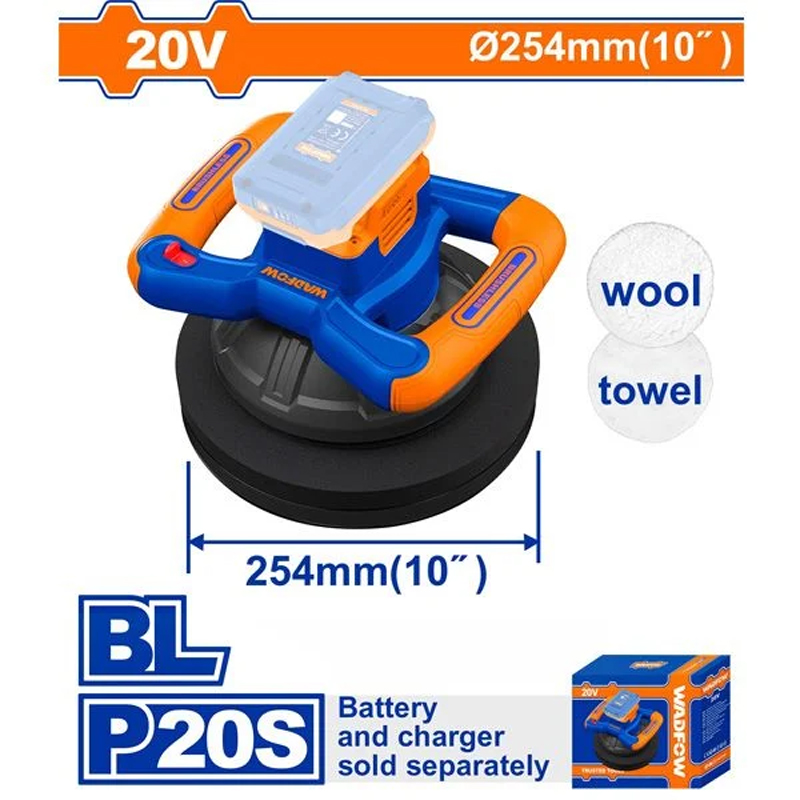 Máy đánh bóng dùng pin 20V Wadfow WHL35254