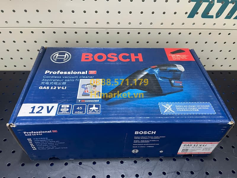 Máy hút bụi Bosch GAS 12V-LI nhỏ gọn chuyên nghiệp