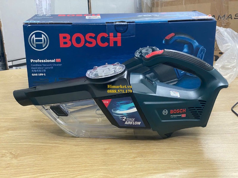 Máy hút bụi Bosch GAS 18V-1 SOLO sử dụng công nghệ luồng khí hai giai đoạn