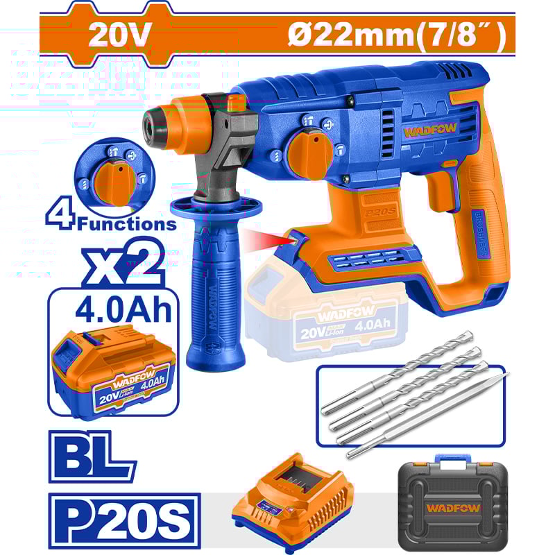 Máy khoan búa dùng pin 20V Wadfow WLM15225