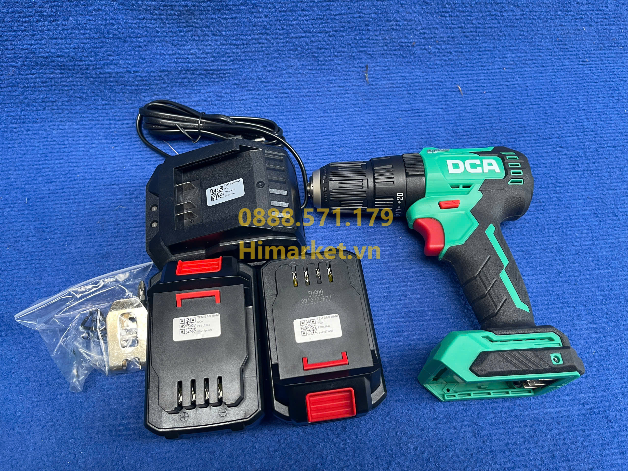 Máy khoan pin DCA ADJZ2050i full bộ 2 pin 4Ah