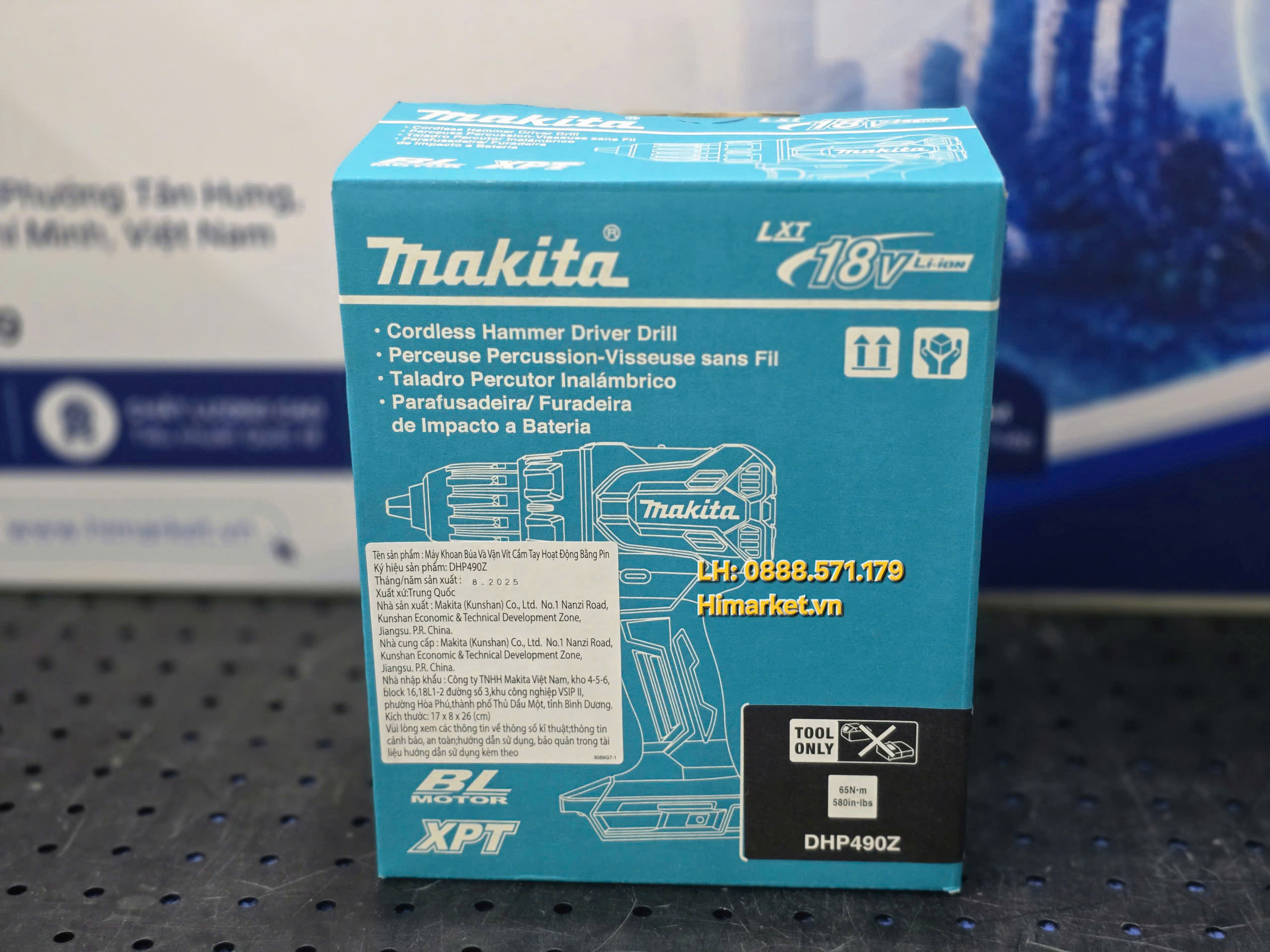 Máy khoan động lực dùng pin 18V Makita DHP490Z chính hãng