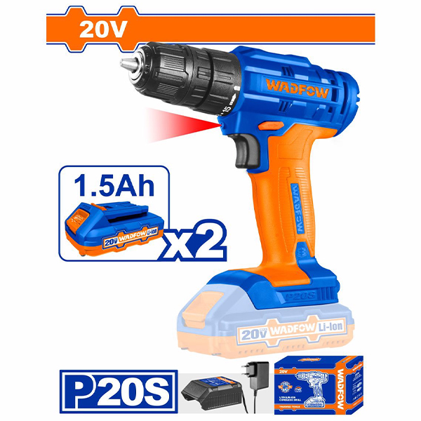 Máy khoan dùng pin 20V Wadfow WCDP512 kèm 2 pin