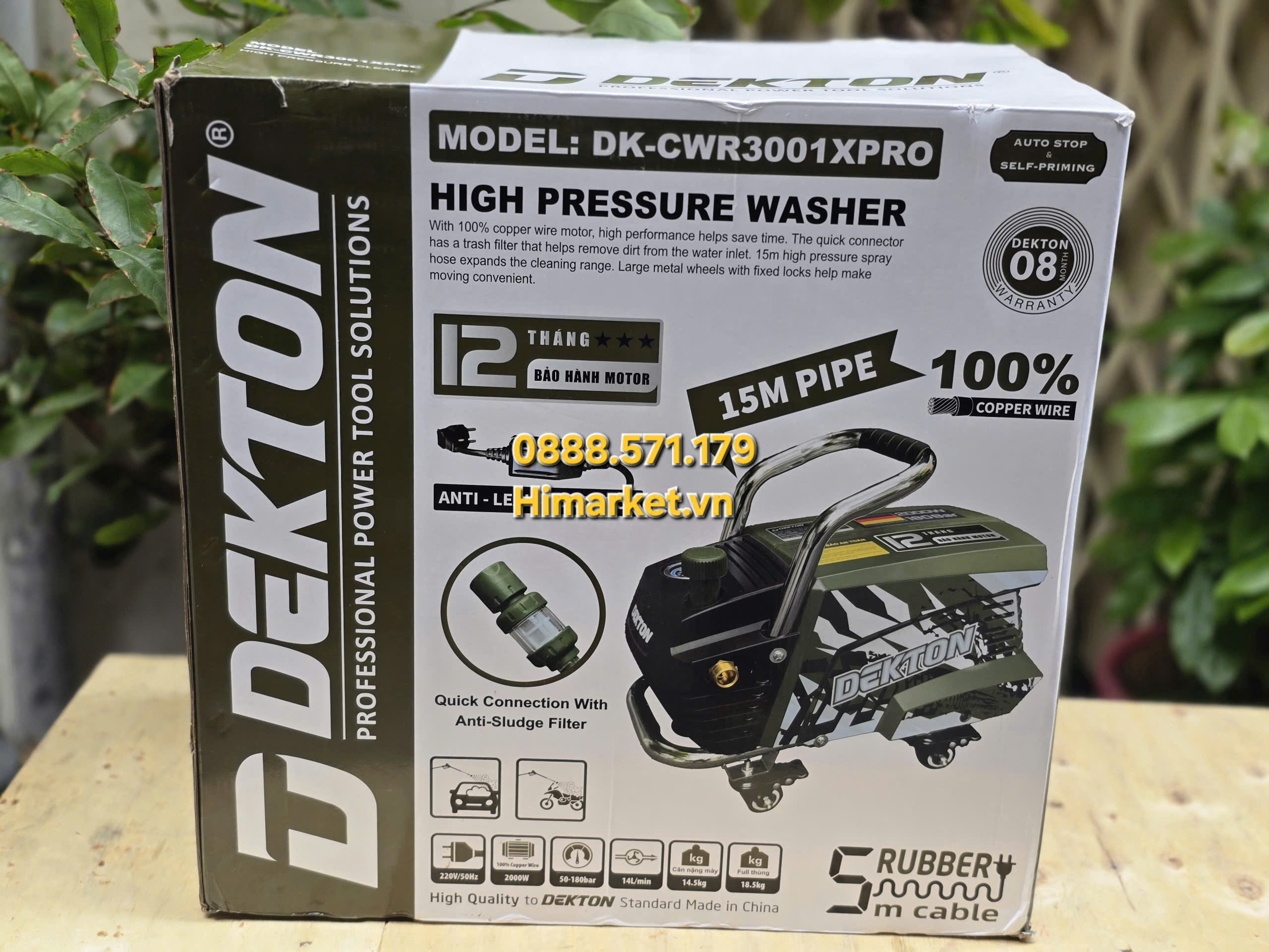 Máy rửa xe Dekton DK-CWR3001XPRO chính hãng