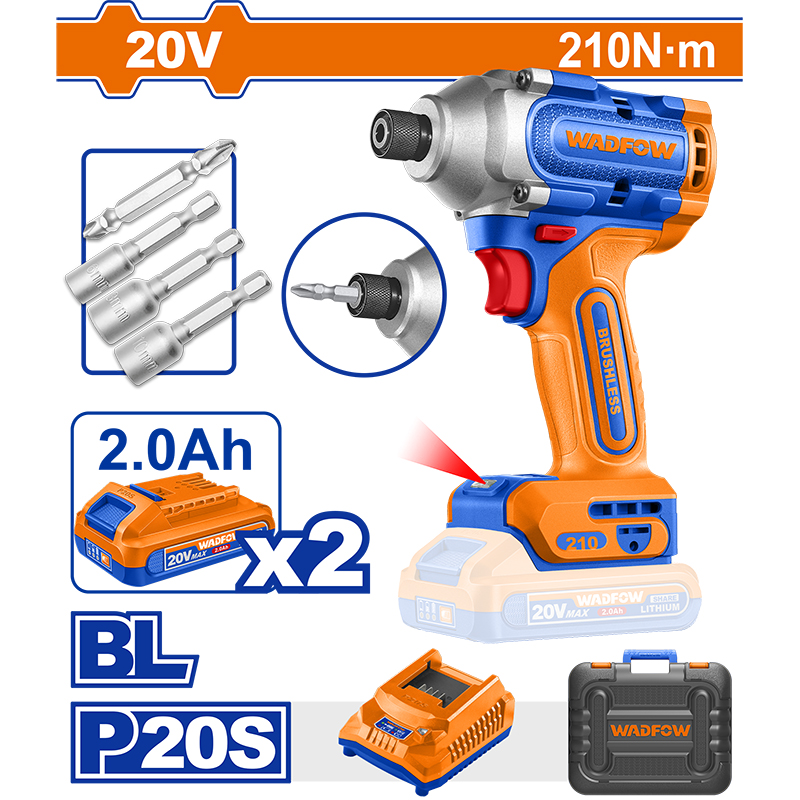 Máy vặn vít dùng pin 20V Wadfow WCD2B21
