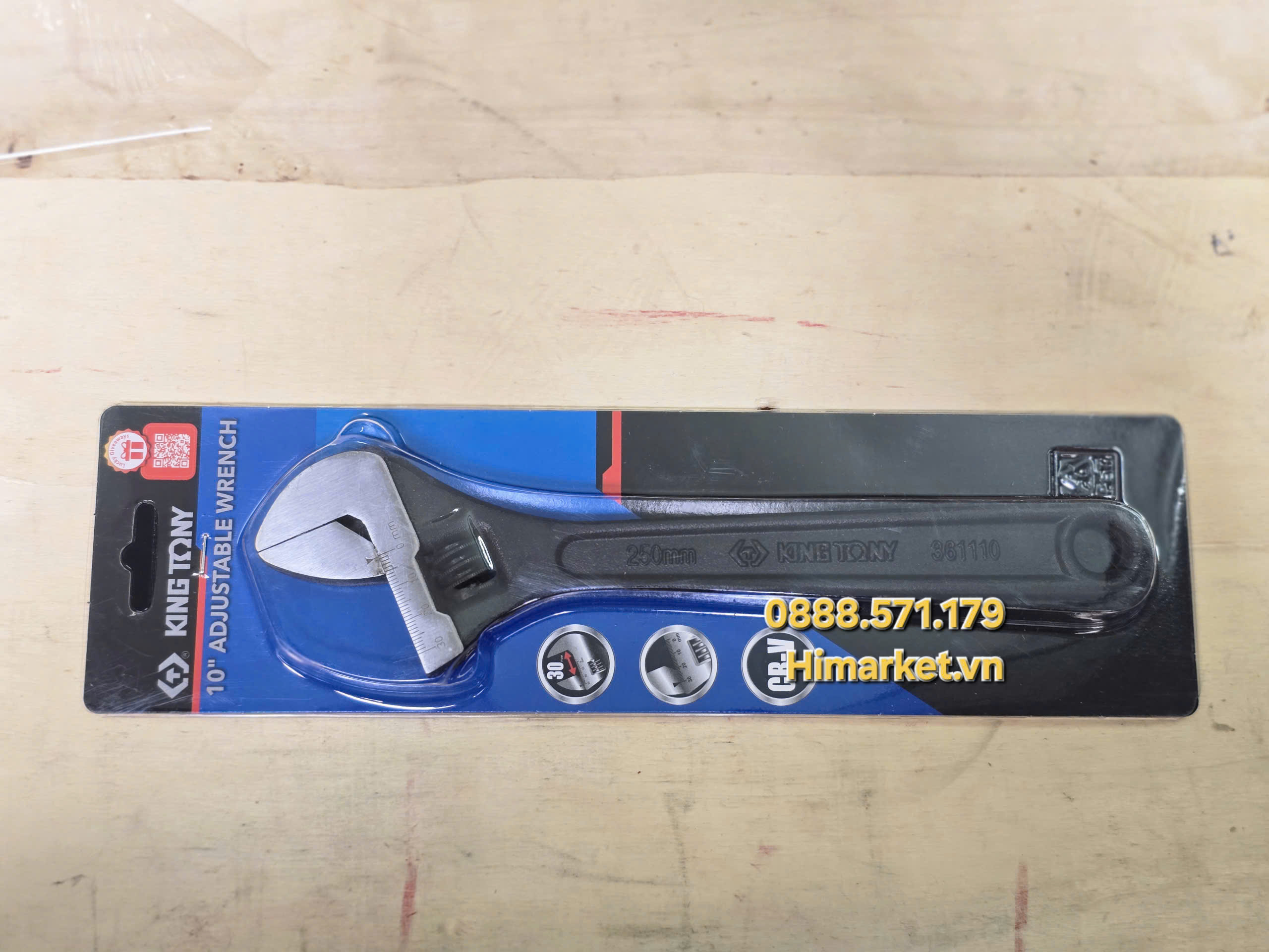 Mỏ lết đen Kingtony 3611-10P kích thước 250mm