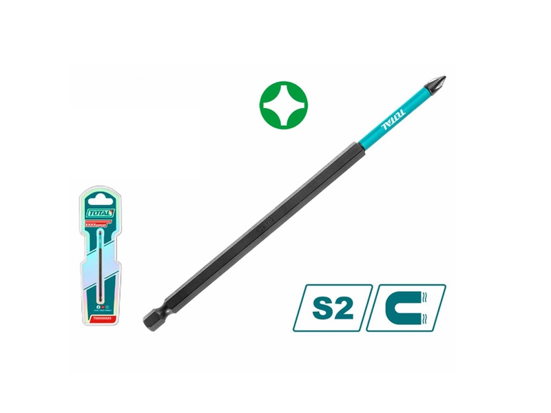 Mũi bắt vít PH2x250mm Total TACIM71PH2250 thép S2 màu đen siêu dài 25cm chính hãng