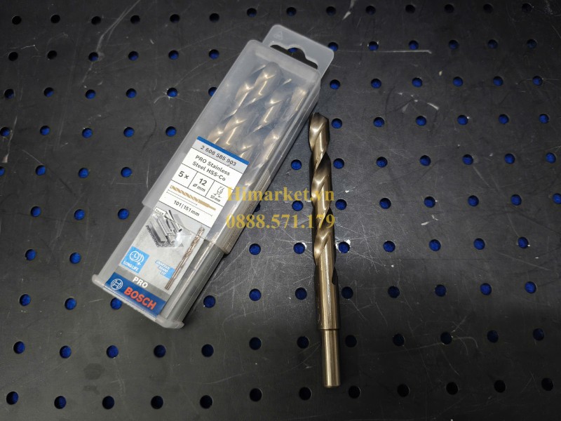 Mũi khoan inox Bosch HSS-Co 12mm kèm mũi khoan rời