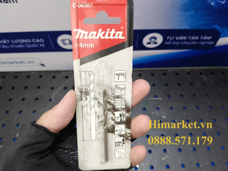 Mũi khoan tường chuôi kẹp Makita E-06367 4x70mm chính hãng