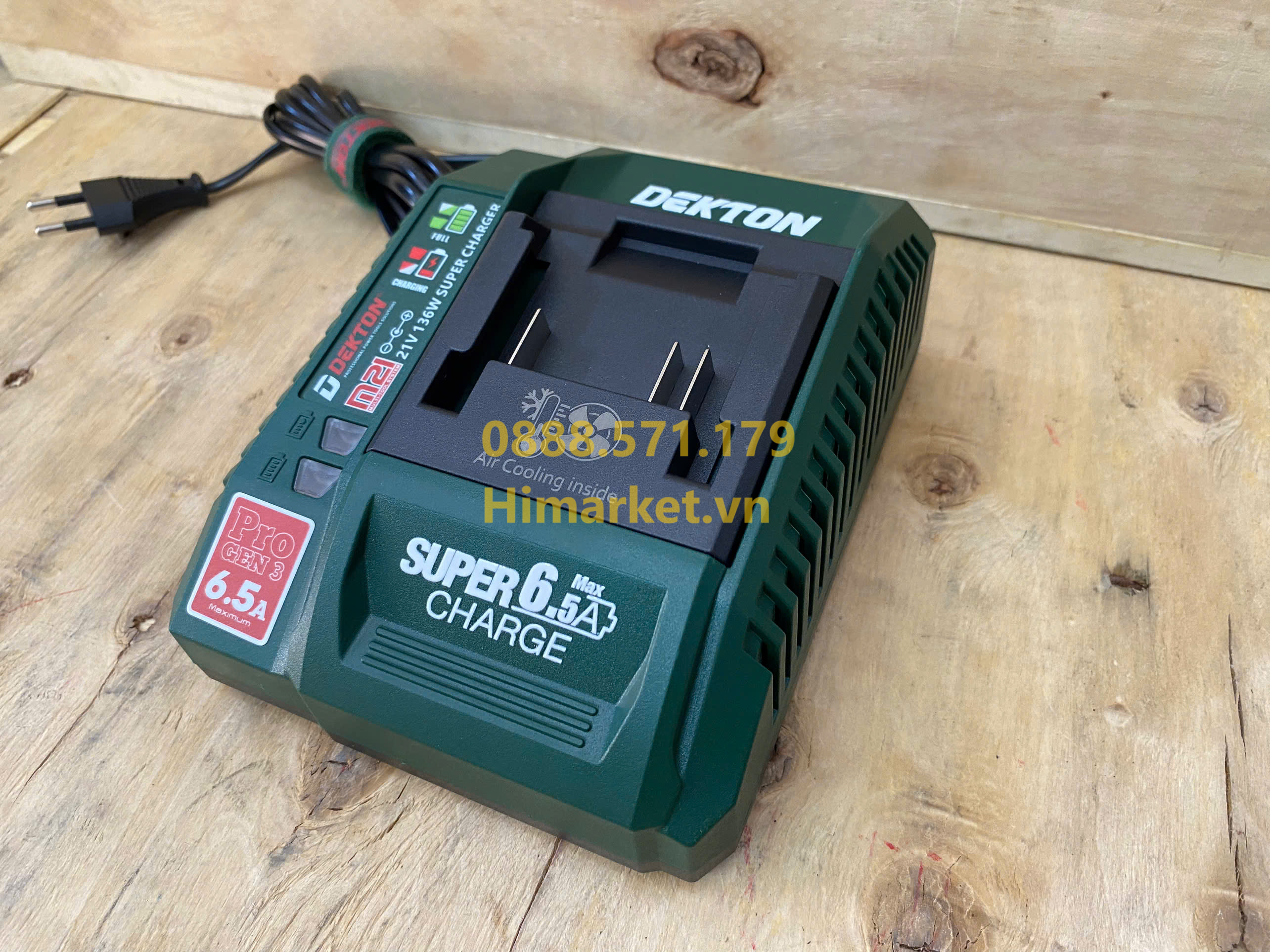 sạc pin dekton m21 s65pro sạc nhanh 6.5a