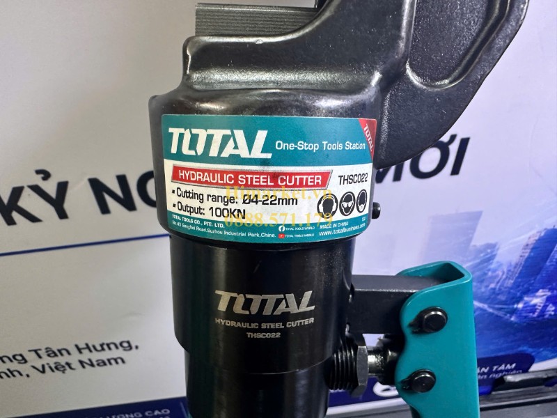 Tem thông số kìm cắt thép thủy lực Total THSC022 lực cắt 100KN