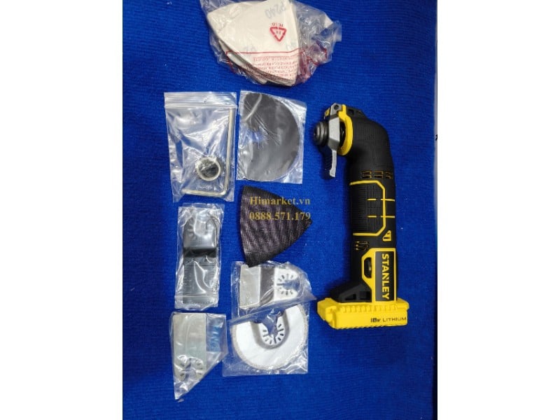 May cat rung da nang xai pin Stanley STCT1830-KR va tron bo phu kien di kem