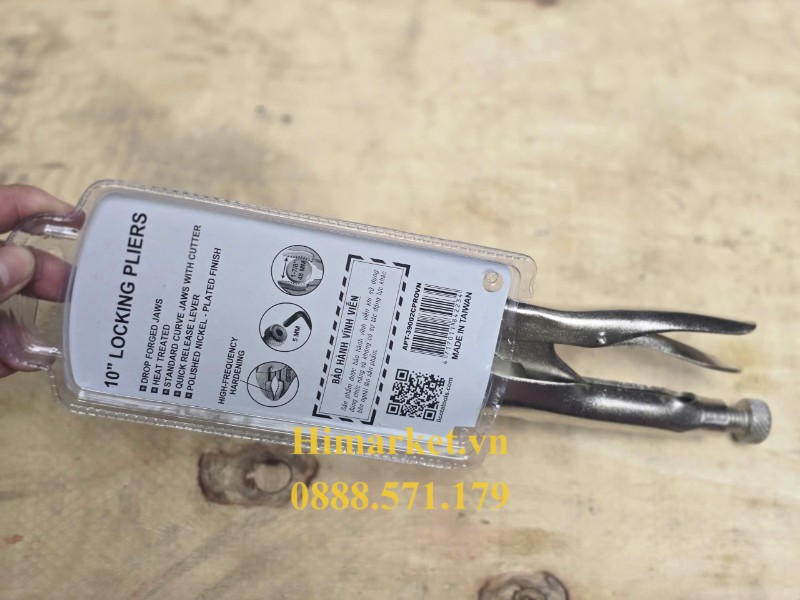 Thông số kỹ thuật và tem bảo hành mặt sau kìm chết 10 inch Licota