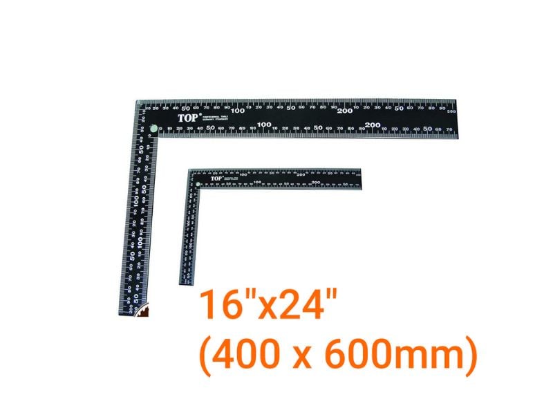 Thước góc TOP TB-6501 400x600mm thép carbon 2 hệ đo