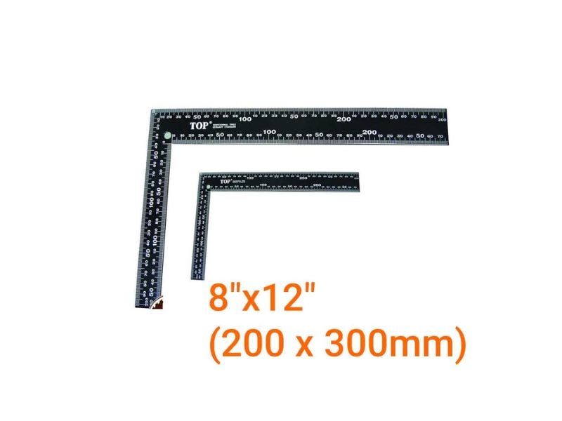Thước góc TOP TB-6503 200x300mm thép carbon 2 hệ đo