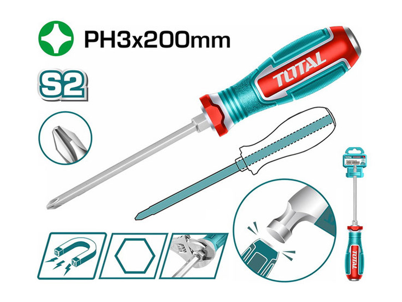 Tua vít bake đóng xuyên PH3x200mm Total TGTPH3200 thép công nghiệp chịu lực đóng giá tốt tại Himarket