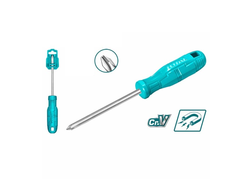 Tuốc nơ vít bake PH1x100mm Total THTDC2246 thép 40Cr đuôi tròn chính hãng giá tốt tại Himarket