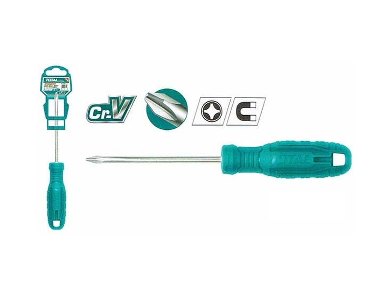 Tuốc nơ vít bake PH2x150mm Total THTDC2266 thép 40Cr trục dài 15cm chính hãng giá tốt tại Himarket