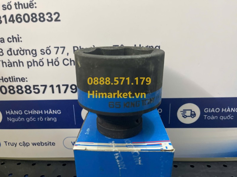 Đầu tuýp Kingtony 853565 kích thước 65mm chuẩn 1 inch