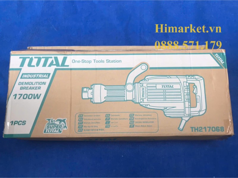Vỏ hộp giấy mặt trước của máy đục phá bê tông Total TH217068 1700W