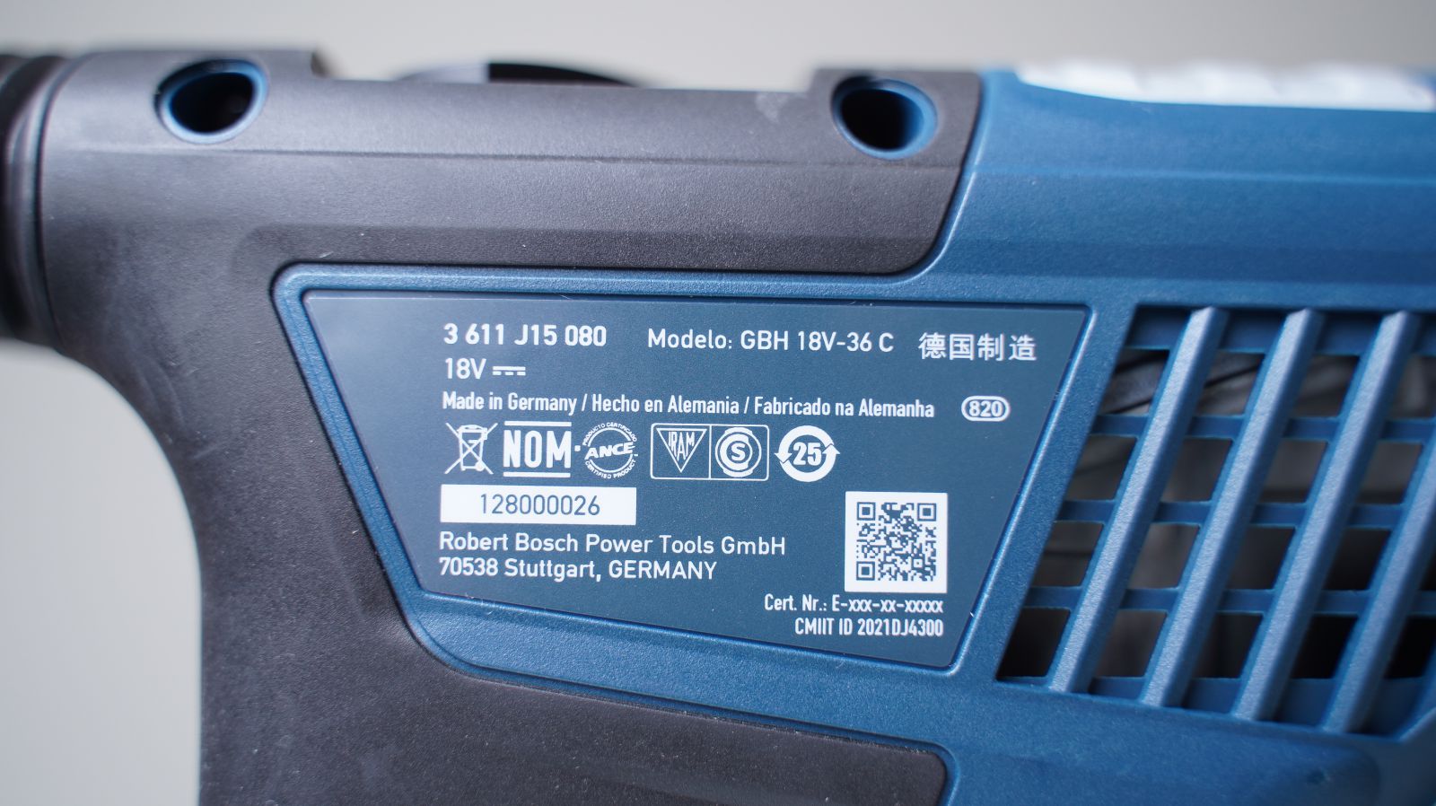 Chi tiết Máy Khoan Bê Tông Pin Bosch GBH 18V-36 C