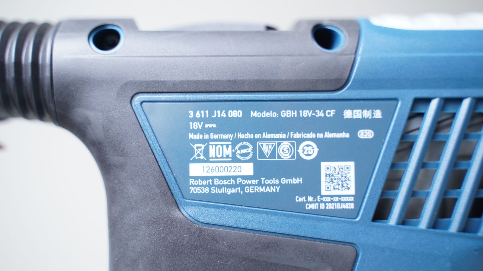 Chi tiết Máy Khoan Bê Tông Pin Bosch GBH 18V-34 CF