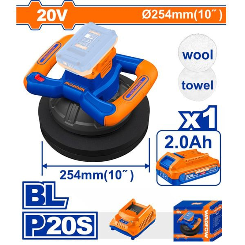 Máy đánh bóng dùng pin 20V Wadfow WHL352541