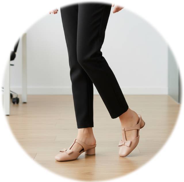 👠 Mix dép bít mũi với trang phục thu – Xu hướng nhẹ nhàng nhưng cá tính