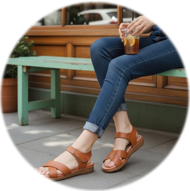 👡 Sandal đế bệt – Nhẹ nhàng và thời thượng cho ngày dạo phố