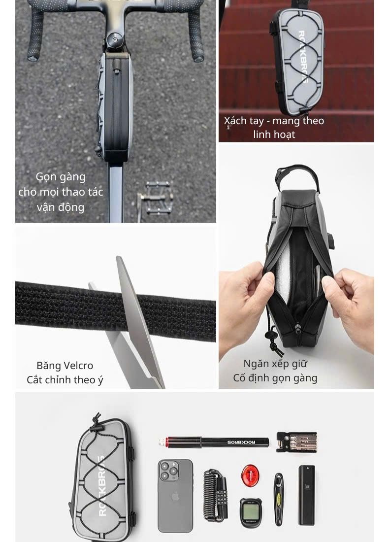 Túi treo Ghi đông xe đạp siêu gọn Rockbros 3012010901