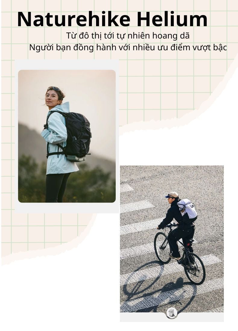 Balo du lịch dã ngoại Naturehike Helium Series