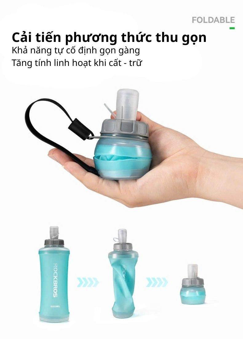Bình nước mềm chuyên dùng cho thể thao Rockbros 350017