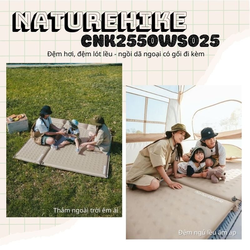 Đệm hơi tự căng Naturehike CNK2550WS025