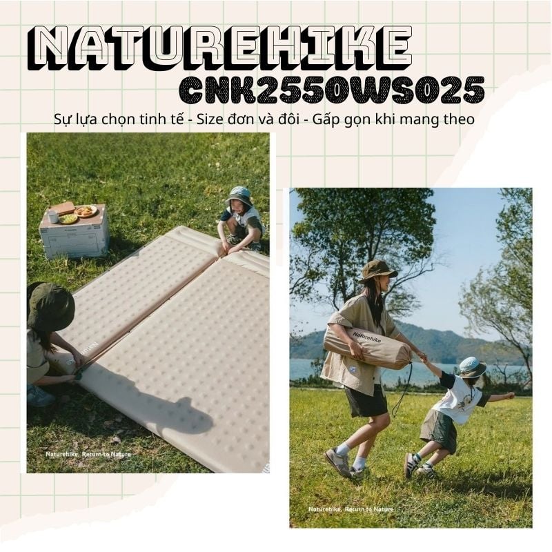 Đệm hơi tự căng Naturehike CNK2550WS025