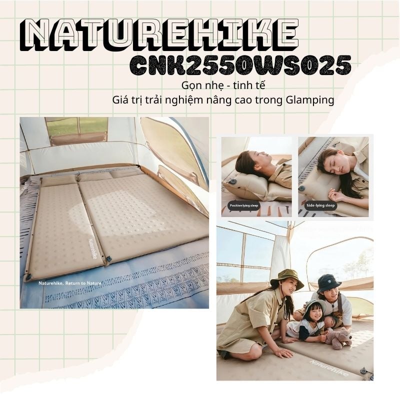 Đệm hơi tự căng Naturehike CNK2550WS025