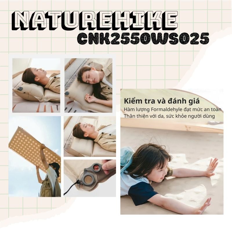 Đệm hơi tự căng Naturehike CNK2550WS025