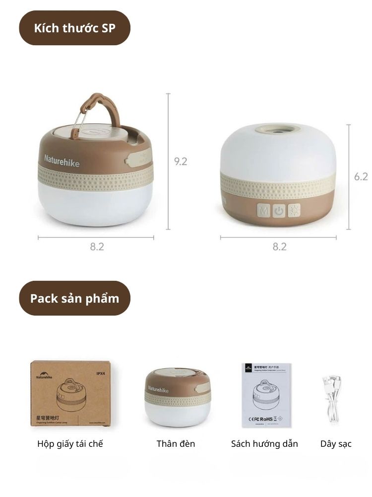 Đèn treo lều cắm trại Naturehike CNK2550ZM016