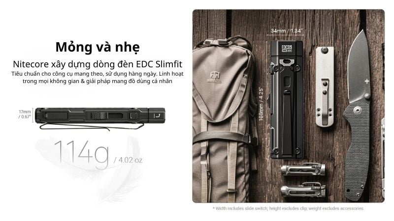 Đèn pin cầm tay Nitecore Ultra Slim EDC09