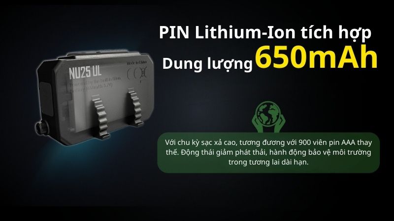 đèn pin đội đầu Nitecore NU25 UL