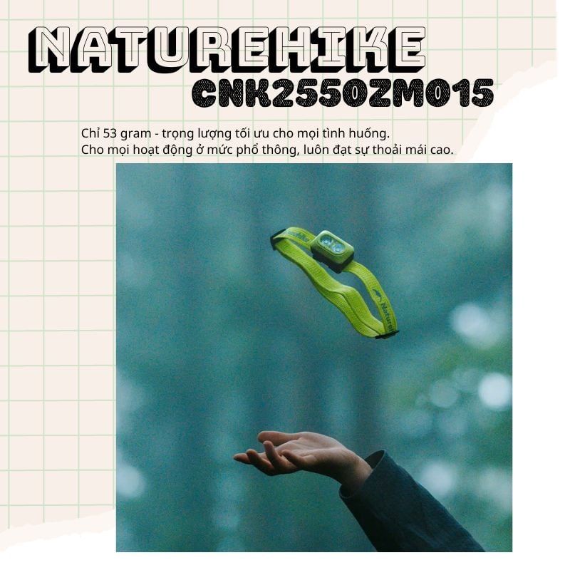 Naturehike CNK2550ZM015 - Đèn pin đội đầu cho hoạt động dã ngoại