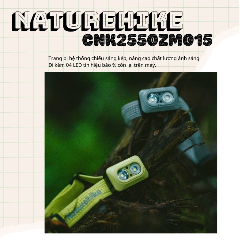Naturehike CNK2550ZM015 - Đèn pin đội đầu cho hoạt động dã ngoại