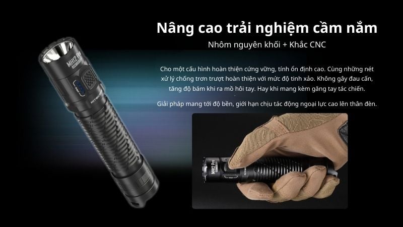 Đèn pin tự vệ siêu nhỏ Nitecore MH12 Pro