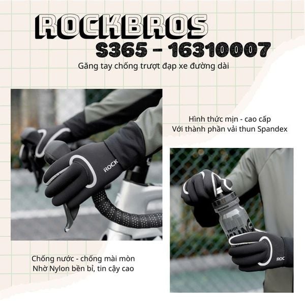 Găng tay đạp xe chống trơn trượt Rockbros S365 - 16310007