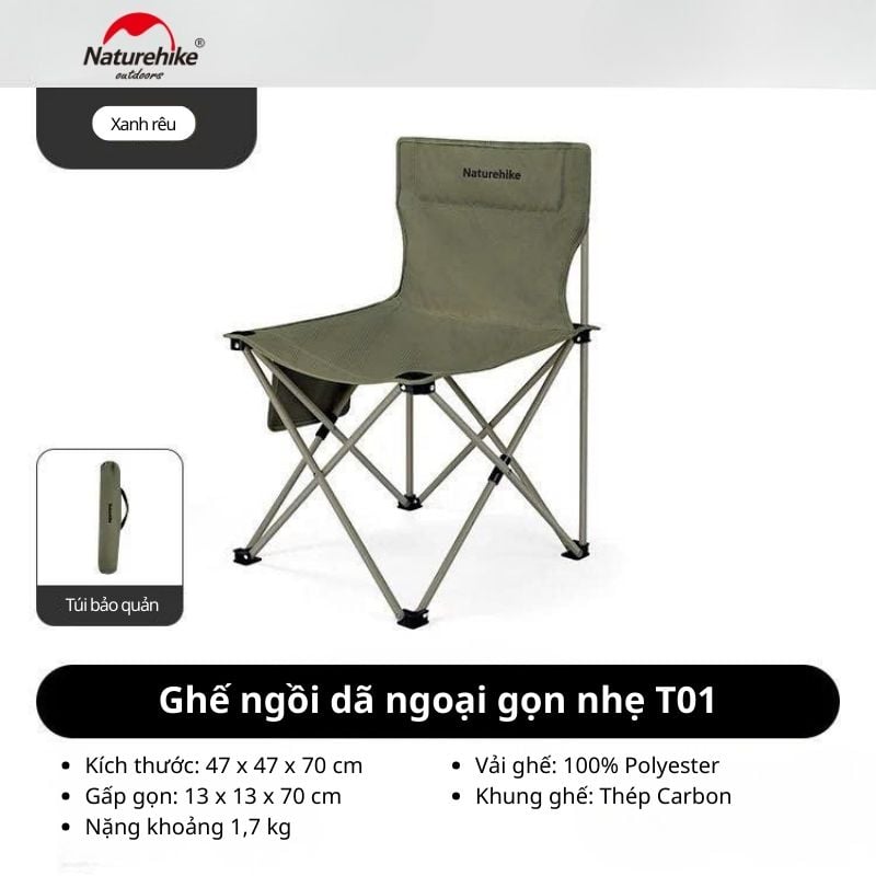 Ghế ngồi dã ngoại, câu cá gọn nhẹ Naturehike CNK2550JJ025