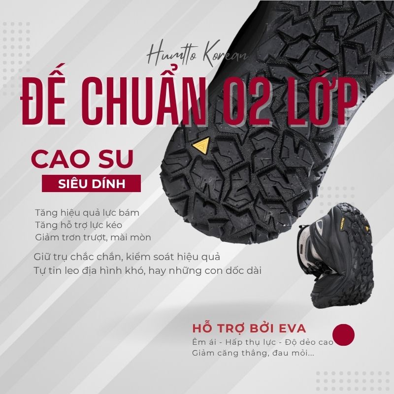 Giày leo núi cổ lửng nam Humtto 260996A