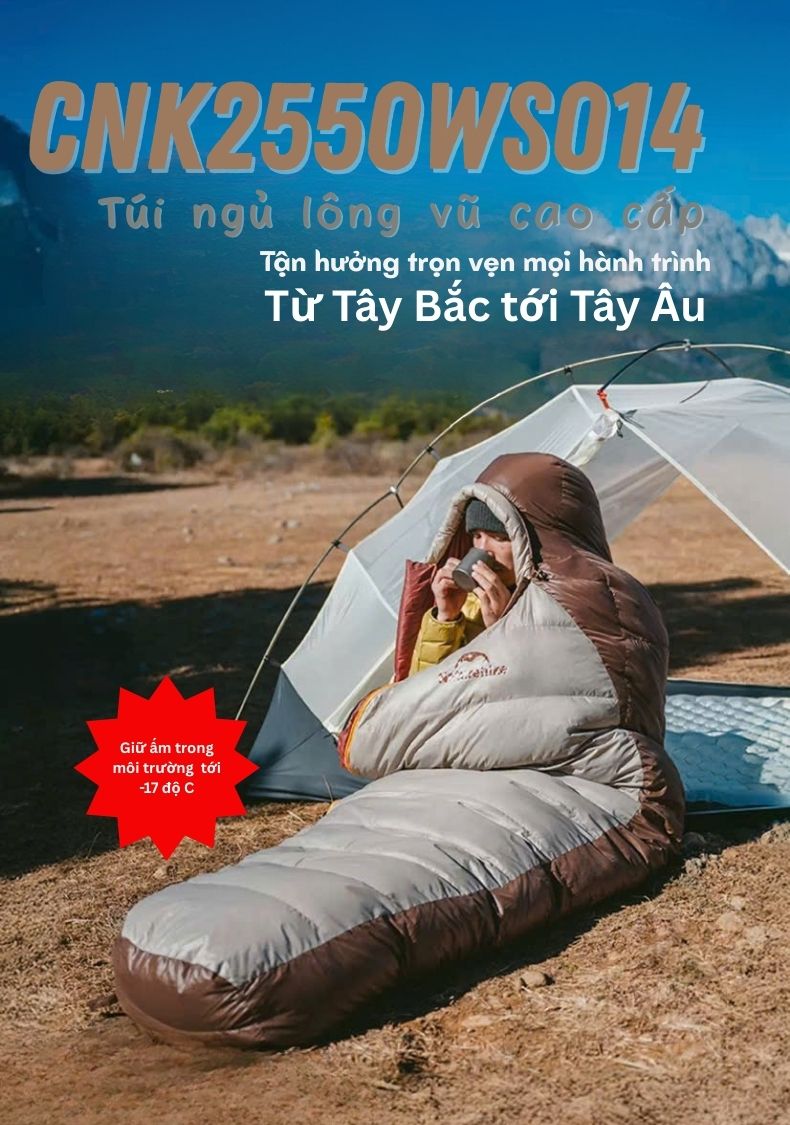 Túi ngủ lông vũ Naturehike cao cấp CNK2550WS014
